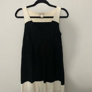 XS black and cream LOFT dress
